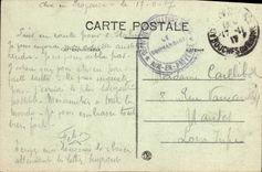 Jardín público de Narbonne de la POSTAL de la VENDIMIA y depósito del sello de Eglise San Pablo de los fusileros del Aix en Provence