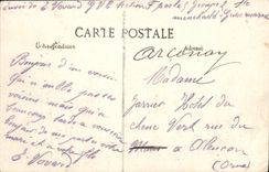 VINTAGE POSTCARD Etrepy Details of the castle after the Militaria bombardment