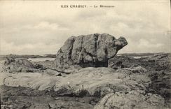 CPA lles Chausey Le Rhinoceros 