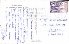 MODERN CARD Biarritz Hydrangeas and sight on the Lighthouse