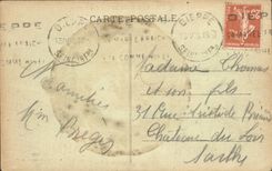 Monumento de la guerra de Dieppe de la POSTAL de la VENDIMIA