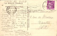 CPA Marseille Un coin du vieux port Bateaux 