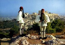 MODERN CARD Athens Evzones of the royal station Militaria