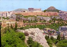 MODERN CARD Athens View off Acropolis