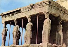 MODERN CARD Athens Acropolis Caryatids