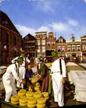 CPA Pays Bas Marchands de fromage Folklore