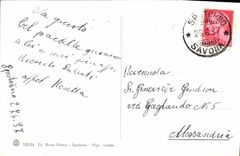 Panorama de Spotorno de la POSTAL de la VENDIMIA