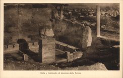 VINTAGE POSTCARD Ostia Gabinetto Di Devenza Delle Term