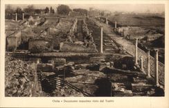 VINTAGE POSTCARD Ostia Decumano Massimo Visto Dal Teatro