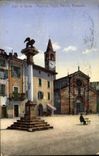 VINTAGE POSTCARD Lago Di Garda Maderno Piazza Vittorlo Emanuele Lion