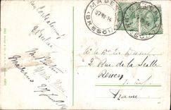 VINTAGE POSTCARD Lago Di Garda Maderno Piazza Vittorlo Emanuele Lion