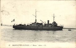 VINTAGE POSTCARD Navy Meuse Sloop Boat