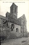 VINTAGE POSTCARD Laon the Church St Martin Trouee By a Militaria Shell