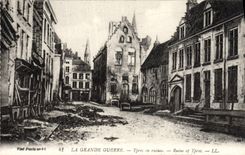 VINTAGE POSTCARD the Ypres Great War In Militaria Ruins