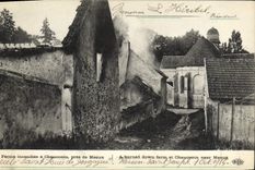 VINTAGE POSTCARD Militaria Ferme Fires has Chauconin Close To Meaux