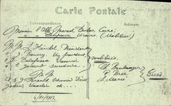 VINTAGE POSTCARD Militaria Grivillers Ruins De I' Eglise