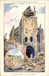 VINTAGE POSTCARD Militaria Saint Quentin the Collegial one