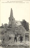 VINTAGE POSTCARD the Church D' Hebuterne after the Militaria bombardment