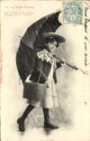 VINTAGE POSTCARD Fantasy Child Small Trottin Under the Sun And the heavy shower