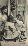 VINTAGE POSTCARD Fantaisie Child wife Suddenly It Saw the Devil