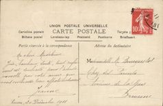 VINTAGE POSTCARD Couple at the edge of water Woman