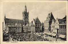 CPA Trier Hauptmarkt Treves Place Du Marche