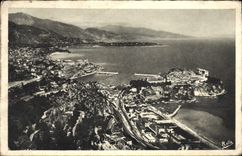 VINTAGE POSTCARD View Of the Principality of Monaco of the Cape Martin and the Italian dimension