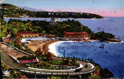 CPA Monte Carlo Le Beach Et La Cap Martin