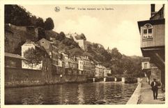 VINTAGE POSTCARD Namur Old women Houses On Sambre