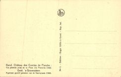 VINTAGE POSTCARD Ghent Castle Of the Counts De Flandre View taken of the place co. Pharailde