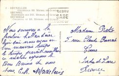 POSTAL Bruselas colegial S Miguel y Gudulia de la VENDIMIA