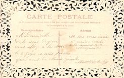 CPA Fantaisie Brodee Fleurs 