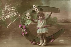 CPA Fantaisie Enfant Fer a cheval