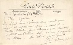 El Arras Interieur de la POSTAL de la VENDIMIA de la estación de la instalación de defensas tiene Militaria crenels