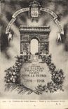 POSTAL París de la VENDIMIA la tumba del soldado desconocido Arc de Triomphe Militaria
