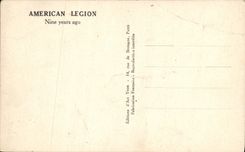 VINTAGE POSTCARD American Legion Nine years ago Militaria