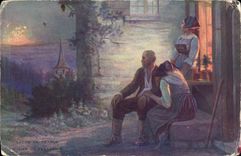 VINTAGE POSTCARD Fantasy Gleam of France