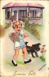CPA Fantaisie Enfant Chein