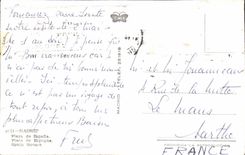 MODERN CARD Madrid plaza of Espana Plane