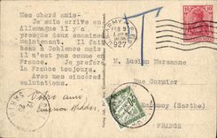 VINTAGE POSTCARD Schlosskapelle von Stolzenfels und der Rhein