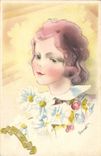 VINTAGE POSTCARD Fantasy Bernet Woman