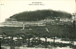 VINTAGE POSTCARD San Sebastian Casino Assembles Urgull there