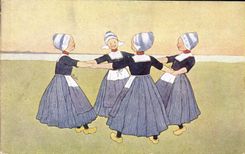 CPA Folklore Pays Bas Femme