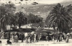 VINTAGE POSTCARD Monte Carlo Gardens Taken of the Entry of the Casino