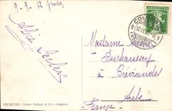 VINTAGE POSTCARD Geneva the night