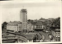 VINTAGE POSTCARD Lausanne the Tower Bel Air Metropolis