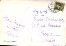 VINTAGE POSTCARD Lausanne the Tower Bel Air Metropolis