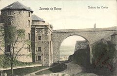 VINTAGE POSTCARD To remember of Namur Castle of the Counts