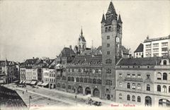 VINTAGE POSTCARD Basel Rathaus