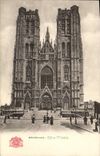 VINTAGE POSTCARD Brussels Church St Gudule